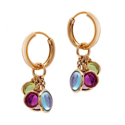 Personalized charm Pendant Earrings Colorful Zircon small charm earrings