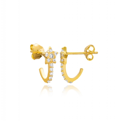 Popular 18k gold Meteor earrings for women jewelry stud earrings
