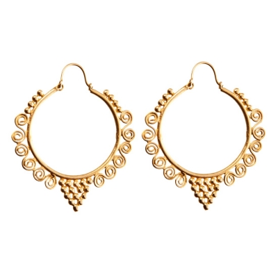 Basamia style fashion earrings, tribal hoop earrings