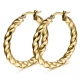 fashion rope earring，18k gold palted big hoop earring