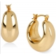 18k thick hoop earrings in gold, stylish earrings in Instagram style
