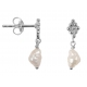 Natural fresh water Pearl Baroque 925 sterling silver earring for women