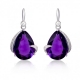 High quality amethyst earrings, natural Amethyst pendant earrings Energy jewelry