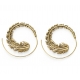 Gold plated vintage hoop earrings in brass,18K gold plated vintage hoop earrings