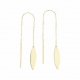 14k gold plated fashion earring ,thread earring leaf silver earring 