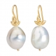 irregular pearl earring,baroque pearl earrings natural fresh water pearl earring 