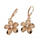 Island style plumeria earrings, 18k gold plated Hawaiian plumeria earrings