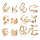 Ear Cuff Jewelry Sterling Silver Earrings Gold Plated Fashion Women Earrings 2022