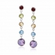 925 Silver rhodium Plated Colorful colorful zircon Earrings
