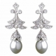 925 Silver Natural Freshwater Pearl Chandelier Earrings
