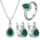 Emerald Zircon Jewelry Set, exquisite wedding jewelry/party jewelry for women