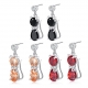 Stylish party earrings, colorful zircon earclip earrings for women