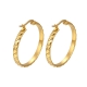 18K gold 316 Stainless steel hoop earrings, large size fashionable hoop earrings for women