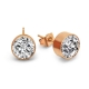 Fashion earrings stainless steel zircon earrings, rhodium plated earrings for men and women