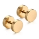 Hip hop style men‘s stainless steel stud earrings, minimalist earplug jewelry for men