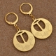 Fashion 316 stainless steel letter earring,18k gold plated initial earring 