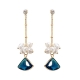 custom  simple crystal earrings jewelry, drop chain crystal earrings