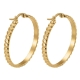 18k gold plated hoop earring, minimalist large hoop earring