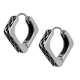 Titanium square Huggies earrings, hip hop style men‘s earrings