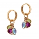 Personalized charm Pendant Earrings Colorful Zircon small charm earrings