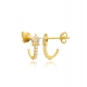 Popular 18k gold Meteor earrings for women jewelry stud earrings