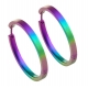 Anodized titanium earrings, fashion big hoop G23 titanium earrings