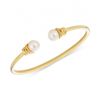 High Quality Adjustable Stainless Steel 18K Gold Plated Jewellery Women Cuff Bangle Pearl for Women