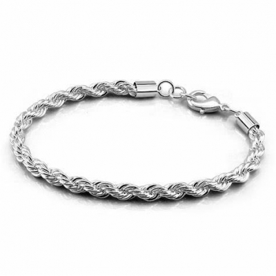 Wholesale Hip Hop Male Bracelet Fashion Bracelet Rope Chain Sterling Silver 925 Jewellery