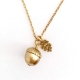 Fashion jewelry pill stash secret capsule design retro vintaged real 18k 14k gold plated acorn pendant