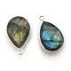 Manufacture fashion jewelry real 18k gold plated 12 moths birthstone teardrop gemstone pendant