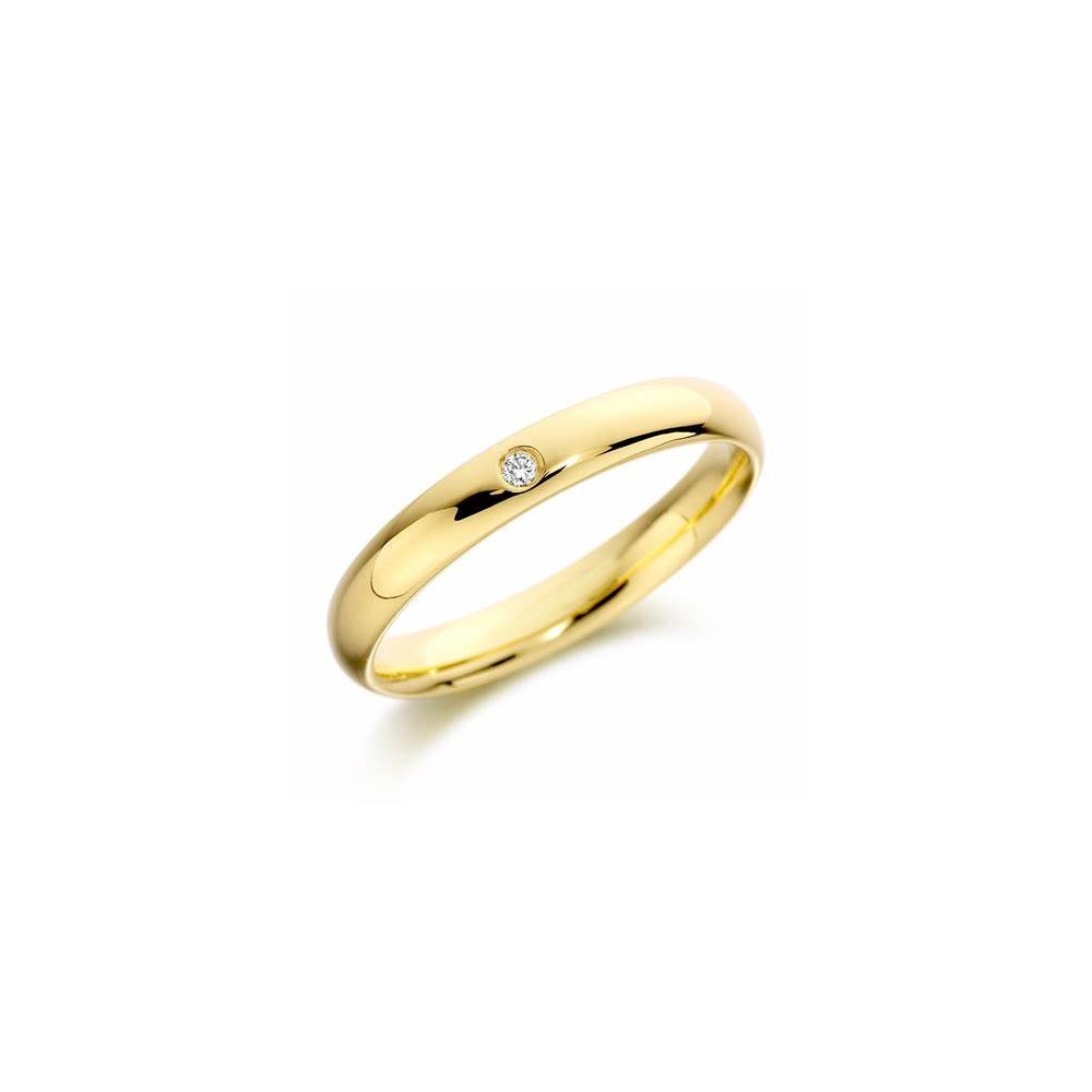 Custom classic wedding rings moissanite 9k 10k 14k 18k real solid gold thin diamond ring