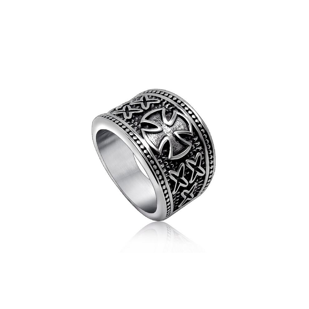 manufacture engraved design wide band ring antique vintage stainless steel mens vintage rings