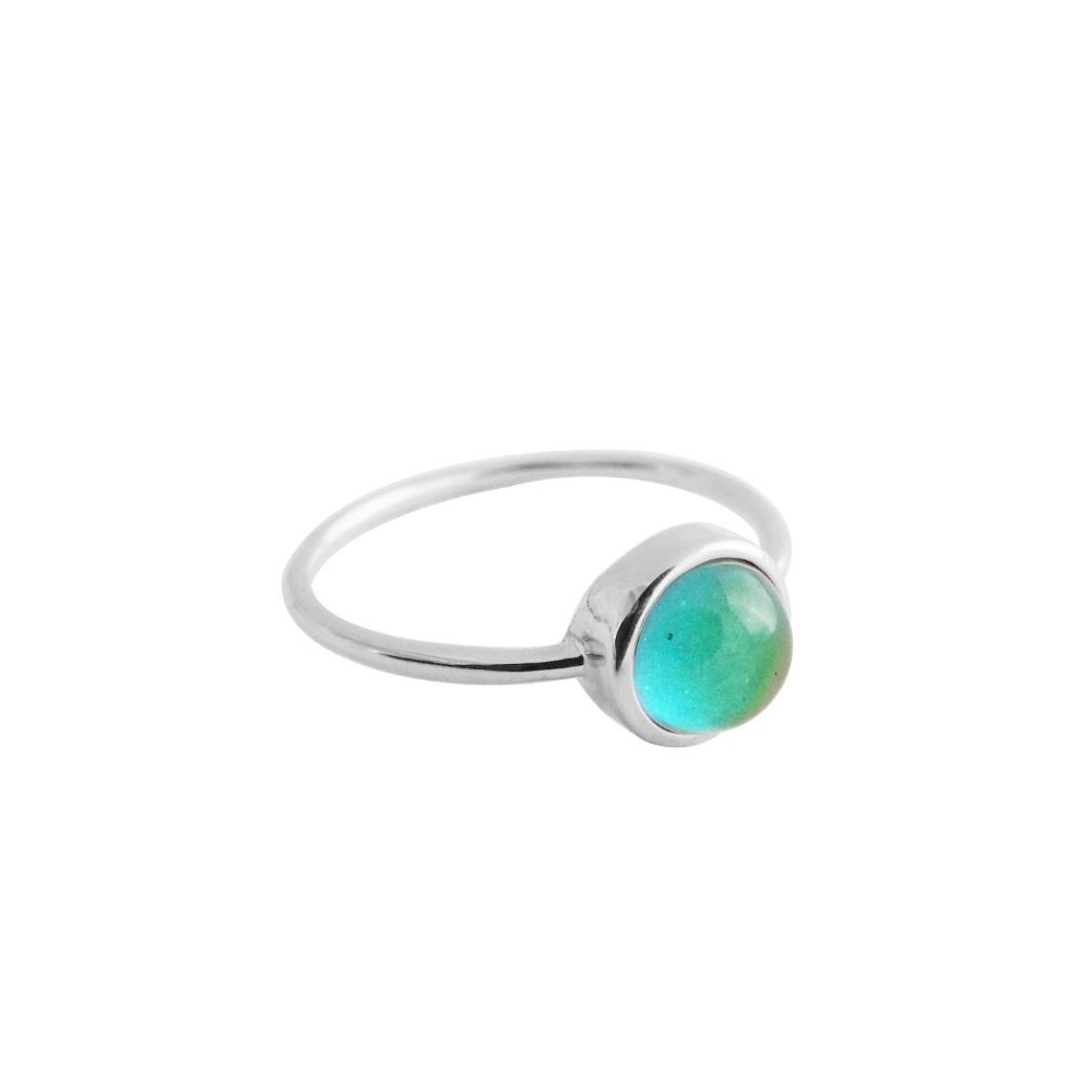 Manufacture high quality jewelry 925 sterling silver free change color mood ring