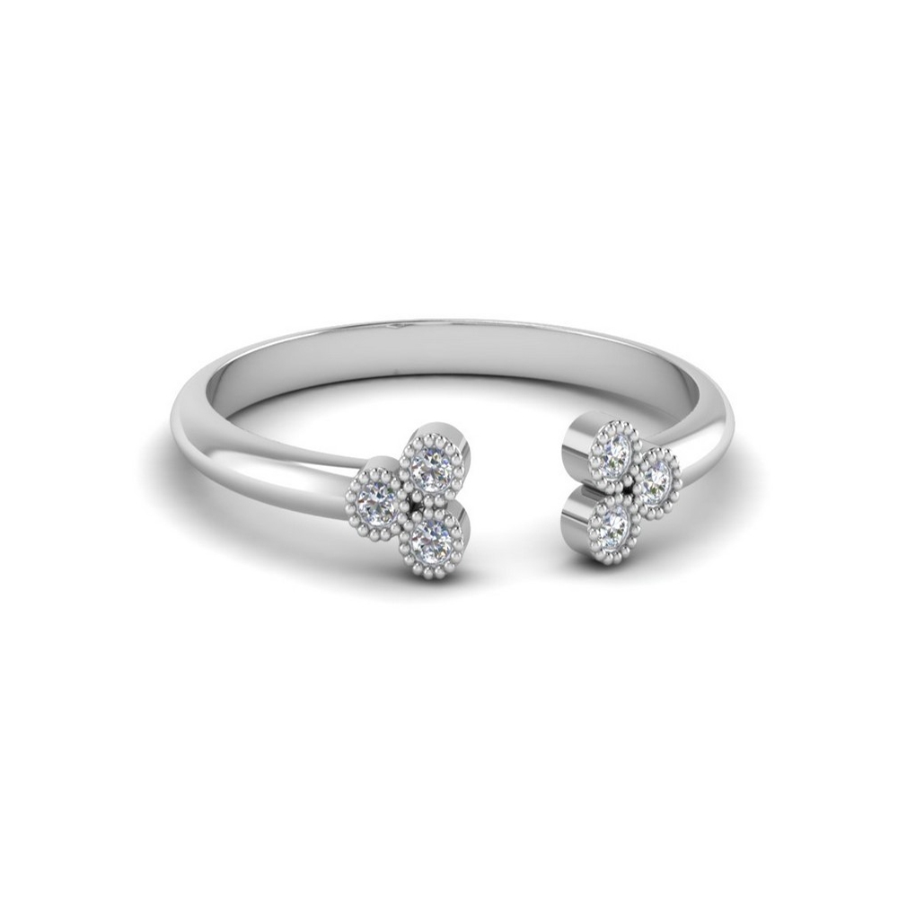 Custom cubic zirconia open adjustable finger rings women fine jewelry 925 sterling silver design ring