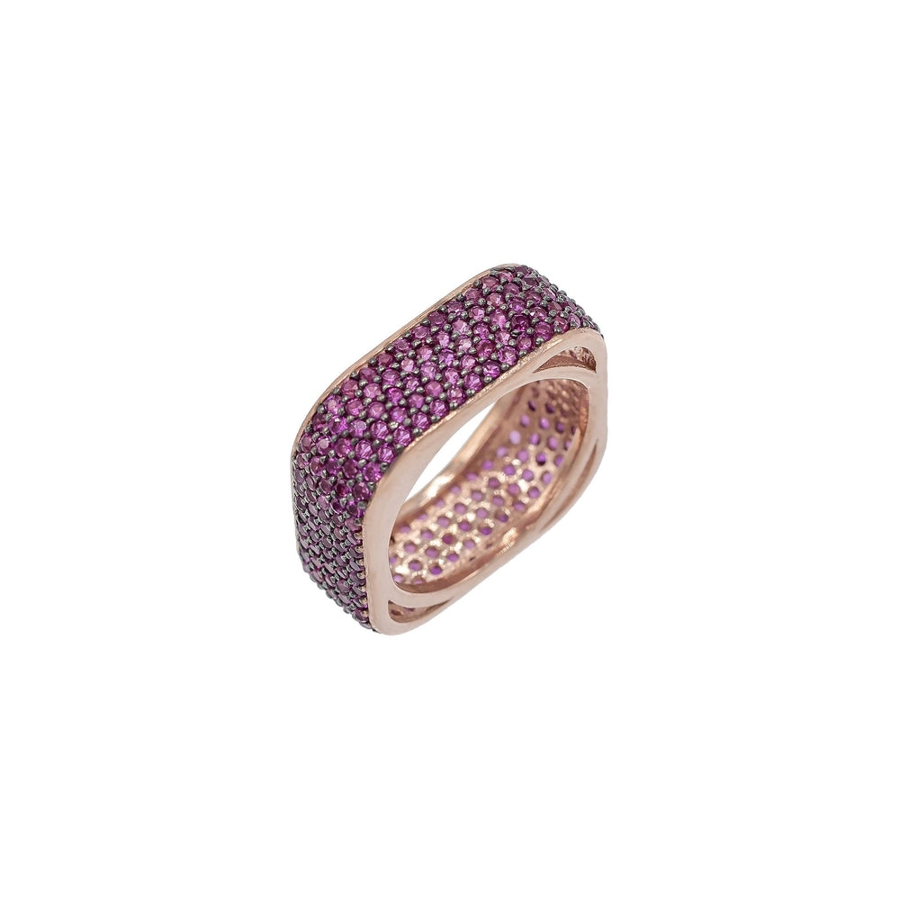 Manufacture hip hop full iced out fashion gemstone jewelry high quality aaa zirconia pave rings