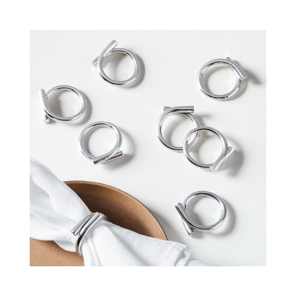 Manufacturer serviette buckles holder party banquet simple design spiral napkin rings 925 sterling silver