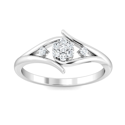 Women gemstone jewelry custom rhodium plated 925 sterling silver moissanite solitaire ring