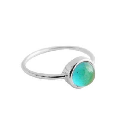 Manufacture high quality jewelry 925 sterling silver free change color mood ring