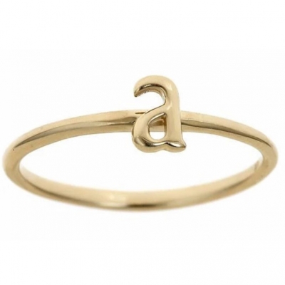 Manufacture fashion jewelrt real gold plated minimalist stackable finger rings simple design initial ring