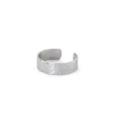 Manufacture handmade hammered band ring adjustable high quality 925 sterling silver blank cuff rings