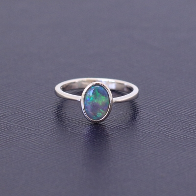 Manufacturer high quality women jewelry gemstone ring natural fire opal rings 925 sterling silver
