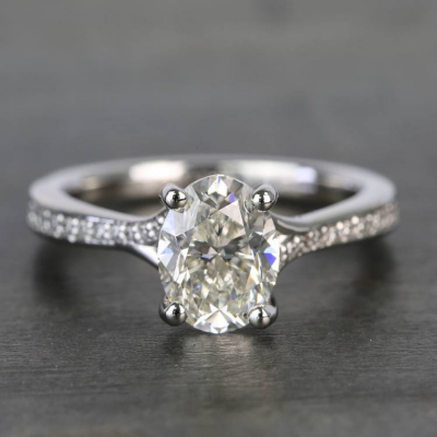 定制3A 5A立方氧化锆宝石莫桑石高级珠宝高品质925纯银订婚戒指