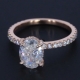 Wedding ring rose gold 925 sterling silver 5A cz gemstone jewelry women starsgem moissanite ring