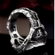 Custom design jewelry hip hop men rings vintage gothic skull  biker antique silver coffin ring