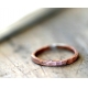 Fashion design jewelry stackable singer rings delicate sandbrush handmade hammerd raw copper ring