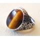 Manufacturer men jewelry black antique 925 sterling silver rings gemstone tiger eye turkish silver ring