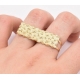  Manufacture fashion jewelry rings high quality real 18k gold plated nugget two finger ring for men