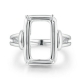 制造高品质的高级珠宝手指戒指925纯银石安装空戒指