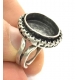 Manufacture high quality fine jewelry finger ring 925 sterling silver stone mount empty rings