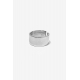 制作手工锤击带戒指可调高品质925纯银空白袖口戒指